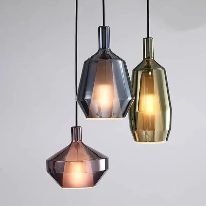 Suspension LED violet minimalist