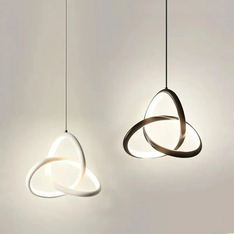 Suspension LED Rotative en Forme de Cercle