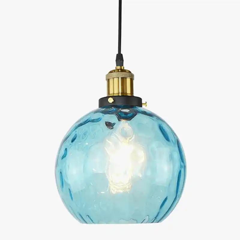 Suspension LED Moderne en Boule de Verre