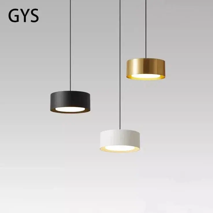 Suspension LED \\"Lumière Élégante\\" en acrylique noir et blanc