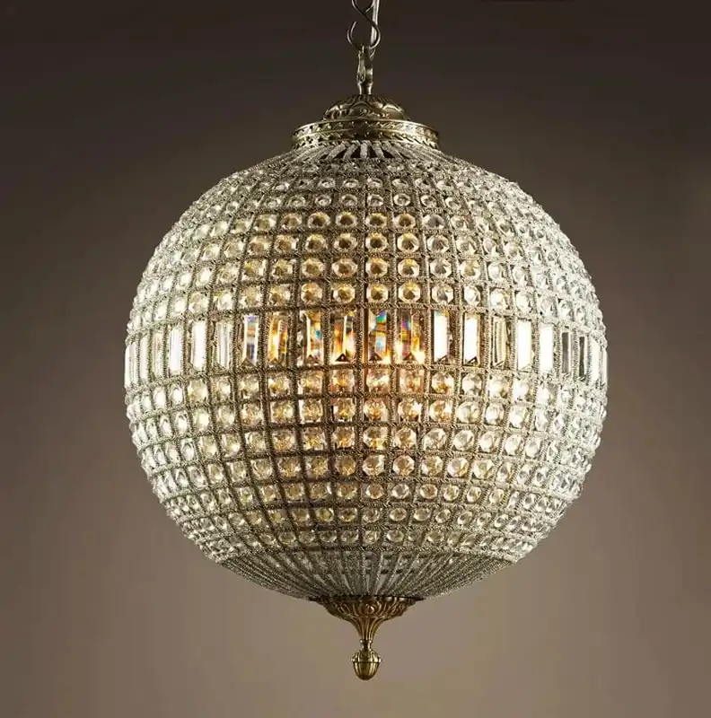 Suspension Lampe en Cristal Style Médiéval