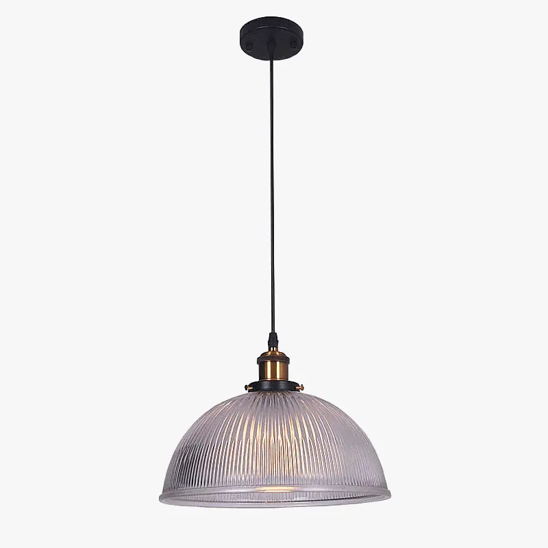Suspension en laiton et verre transparent \\"Demi-Boule\\"