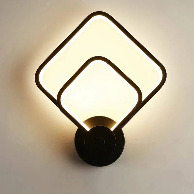 Applique murale LED design en carré arrondi