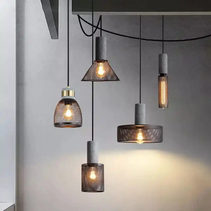 Suspension Lampes Vintage Loft en Fer Forgé LED