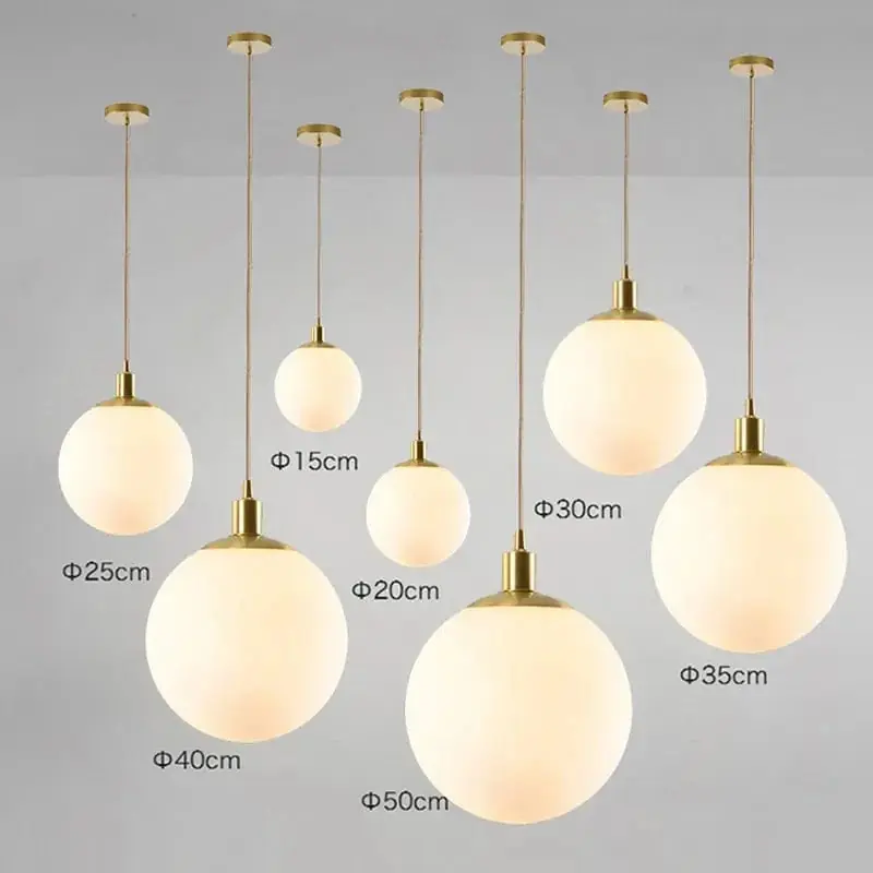 Suspension Globe Verre Blanc - Luminor