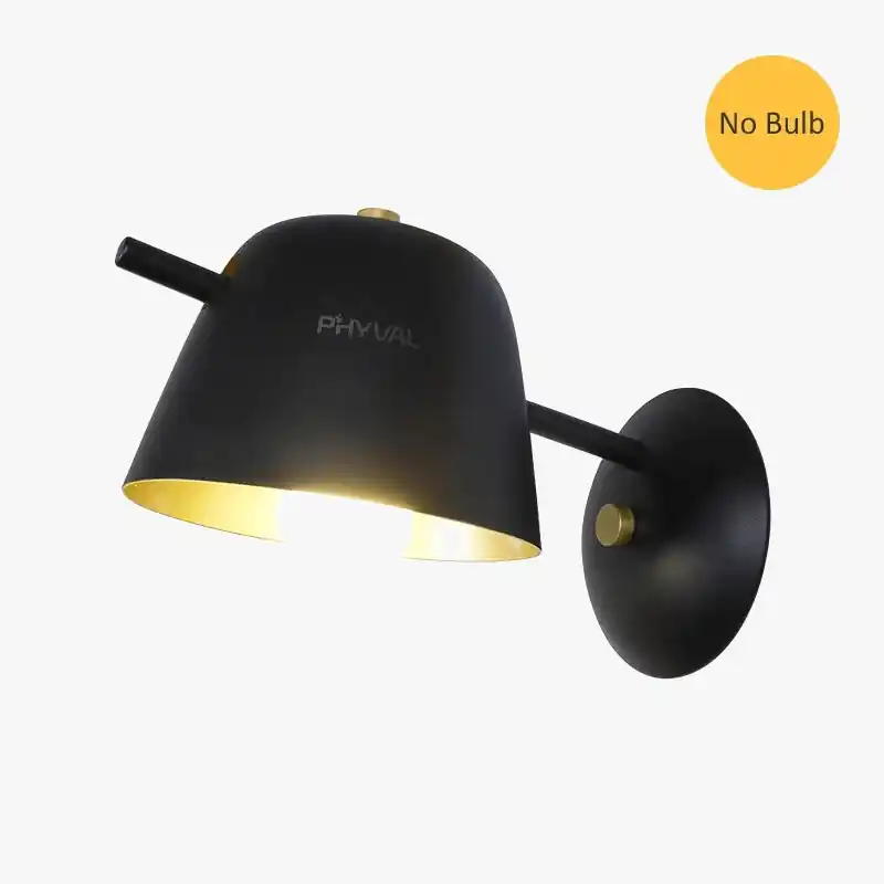 Applique murale LED Macaron Noir - Élégance pour le salon