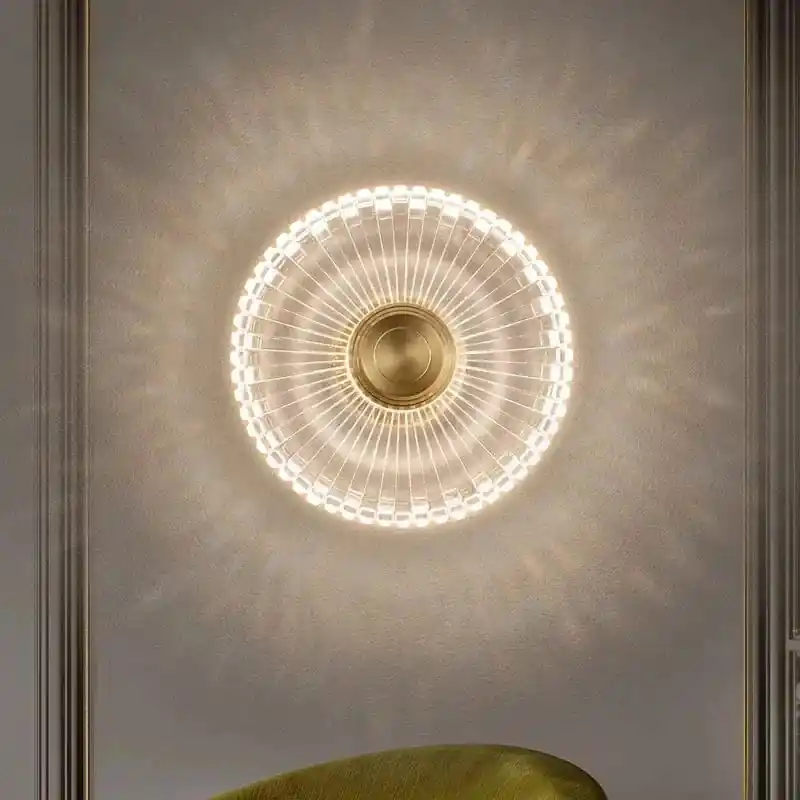 Applique Murale LED Cuivre Acrylique - Élégance Lumineuse