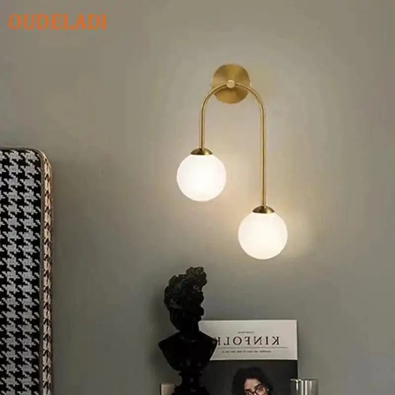 Applique Murale LED Boule de Verre Moderne