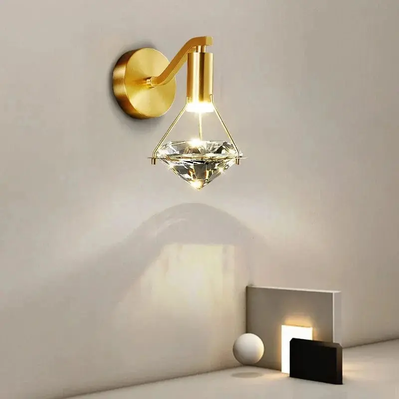 Applique murale cuivre de luxe pour chambre à coucher