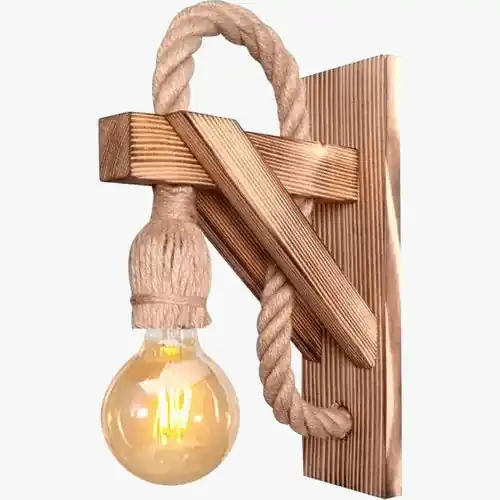 Applique murale en bois naturel rustique