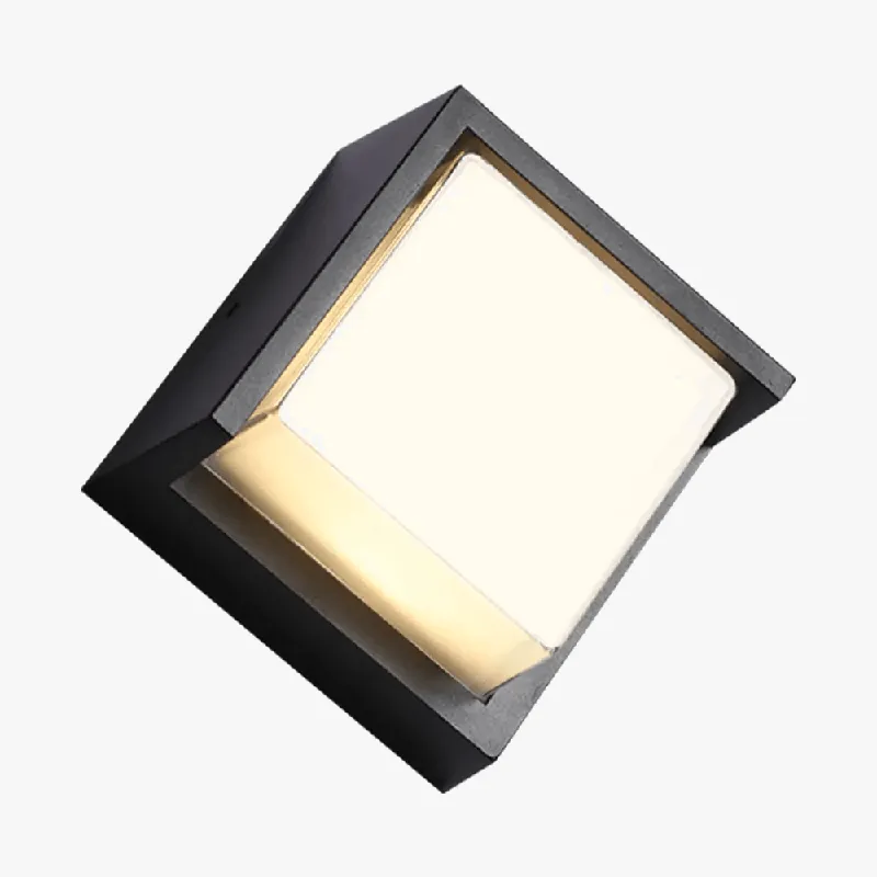 Applique Extérieure Étanche Noir et Blanc Chaud en Aluminium