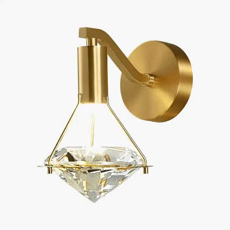 Applique murale de luxe - Cristal et cuivre