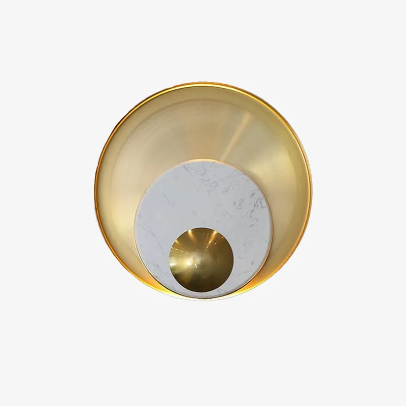 Applique murale LED en marbre et laiton doré de luxe