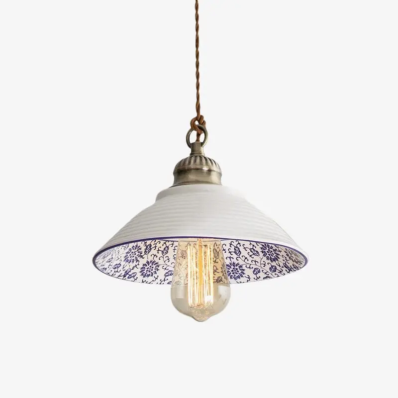 Suspension Riya - Éclairage LED moderne en céramique blanche
