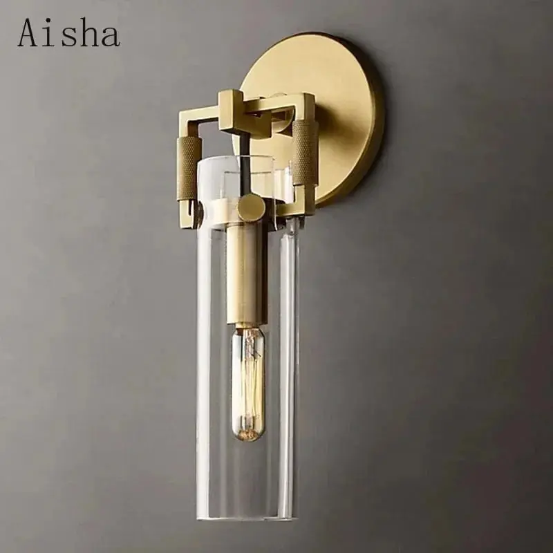 Applique murale en verre style industriel minimaliste loft retro.