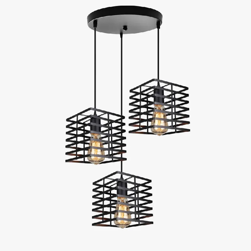Suspension LED Industrielle Vintage Moderne à 1\\/3 Têtes Luminaire