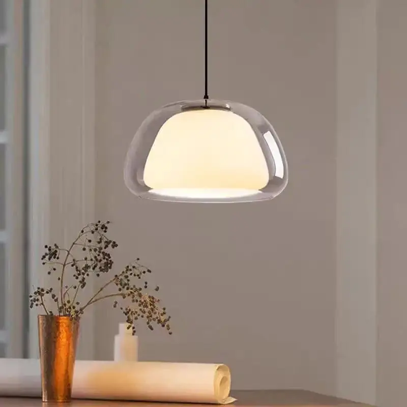 Suspension LED en verre Nordic minimaliste décoratif
