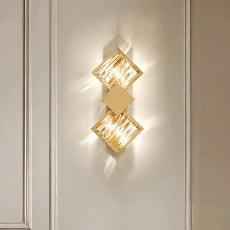 Applique murale en cristal de luxe et lumière