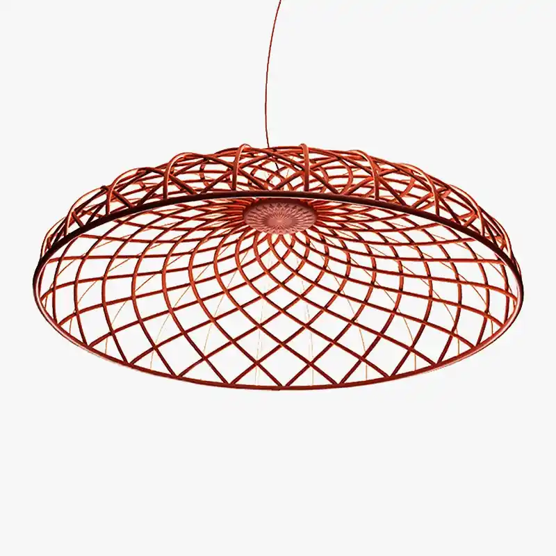Suspension moderne en corde \\"Nordic Skynest\\" LED - Macaron Mesh.
