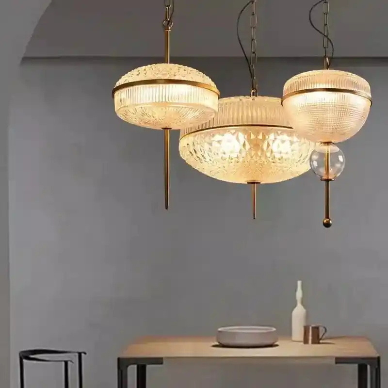 Suspension rétro LED en verre nordique pour une déco maison tendance