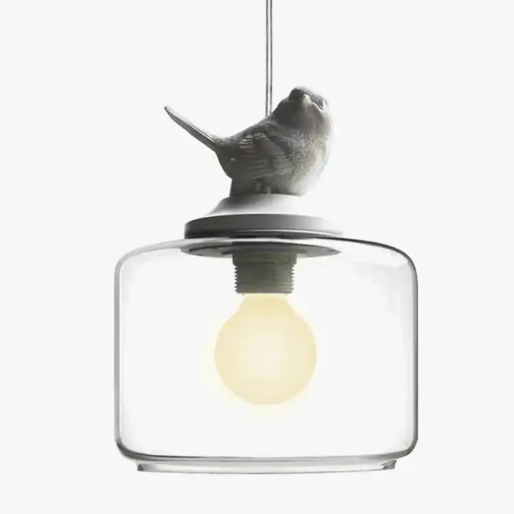 Suspension moderne Birdy LED en verre