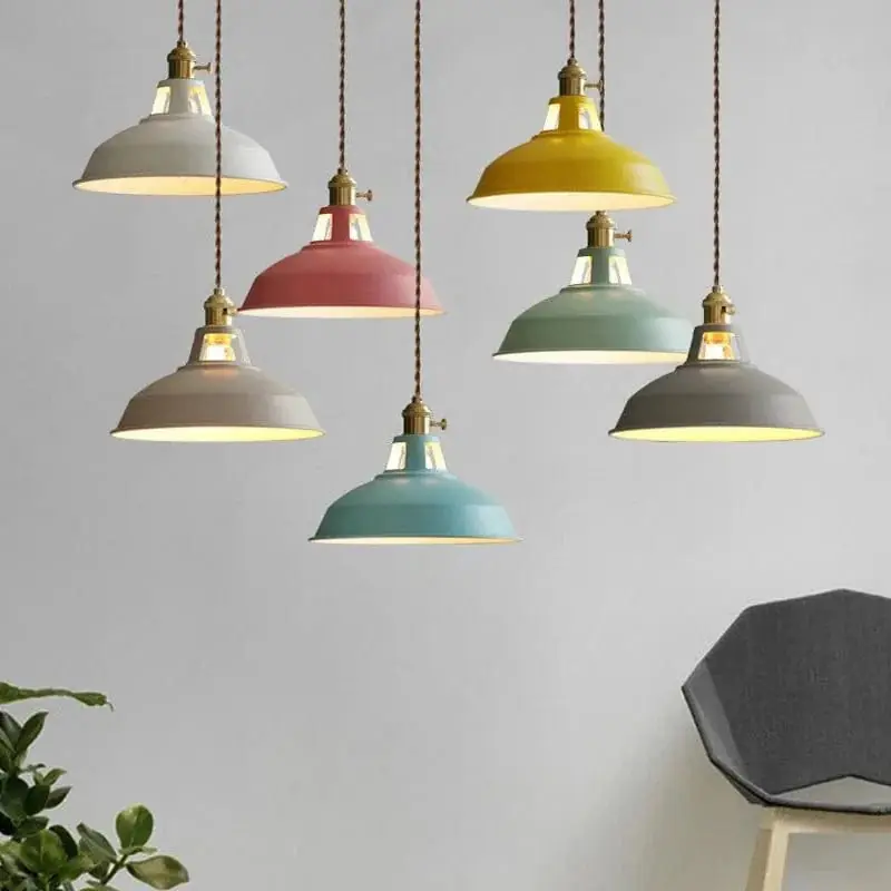 Suspension vintage en fer pour restaurants et maisons