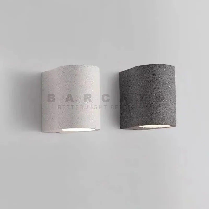 Applique LED minimaliste en ciment et pierre - Éclairage contemporain de qualité