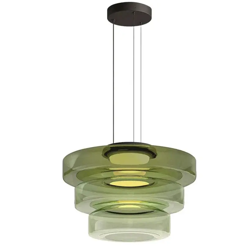 Suspension luminaire design moderne en verre pour éclairage d'îlot