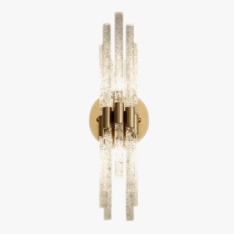 Applique murale LED moderne en cuivre et cristal ondulé - Une touche d'élégance contemporaine