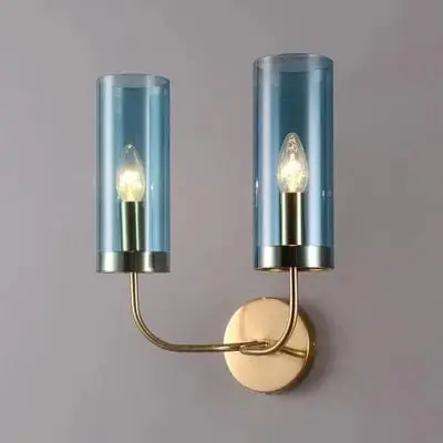Applique Murale LED Moderne en Verre Doré Décoratif