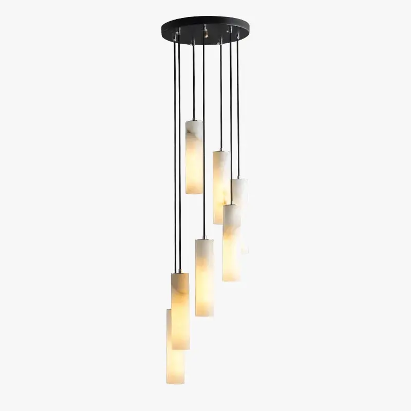 Suspension lustre design \\"Eclat de Marbre\\" avec fil réglable