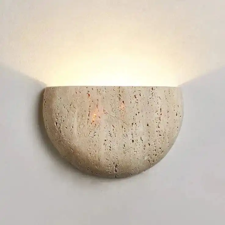 Applique murale LED \\"Éclairage d'époque médiévale\\" en pierre naturelle