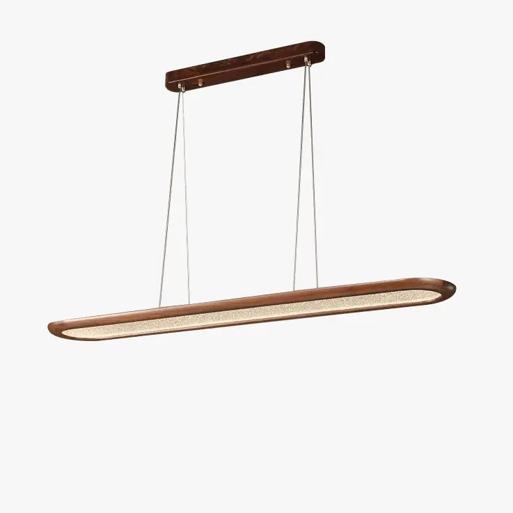 Suspension en noyer design pour bar led décoratif