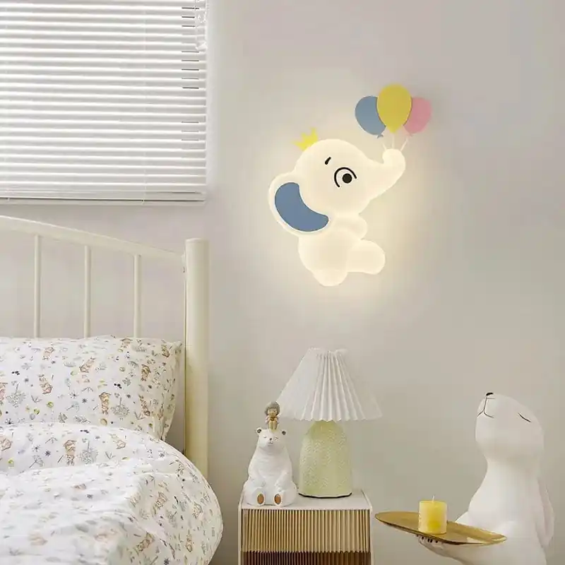 Applique murale LED éléphant mignon - Collection Enfants Modernes