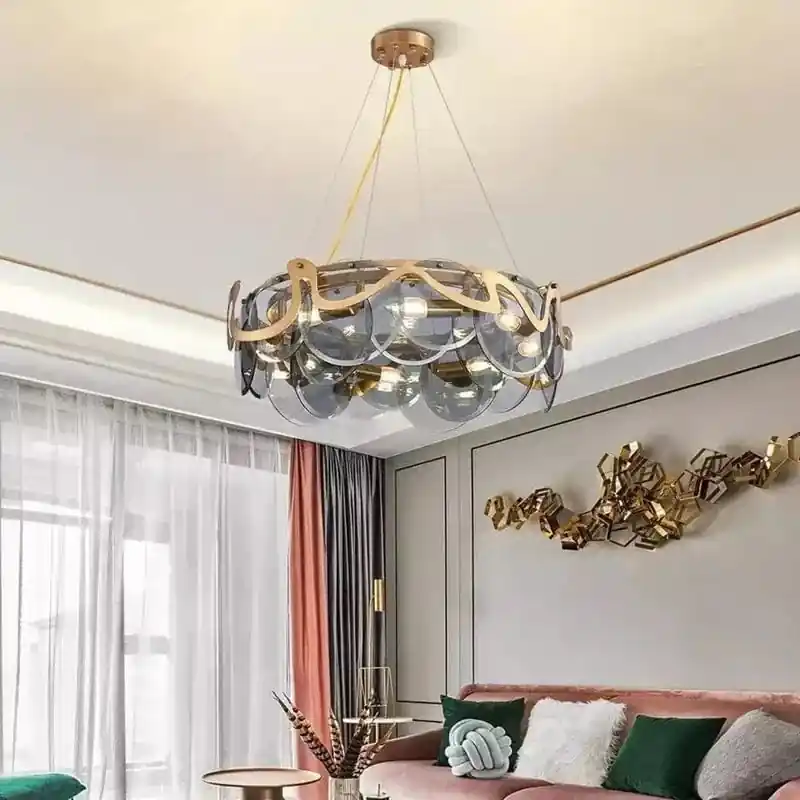 Suspension en verre nordique post-moderne de luxe 2023