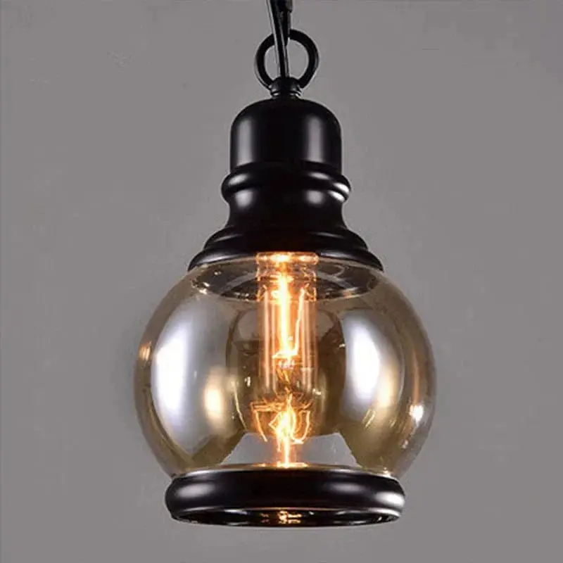 Suspension vintage en verre style industriel pour bouteille de vin