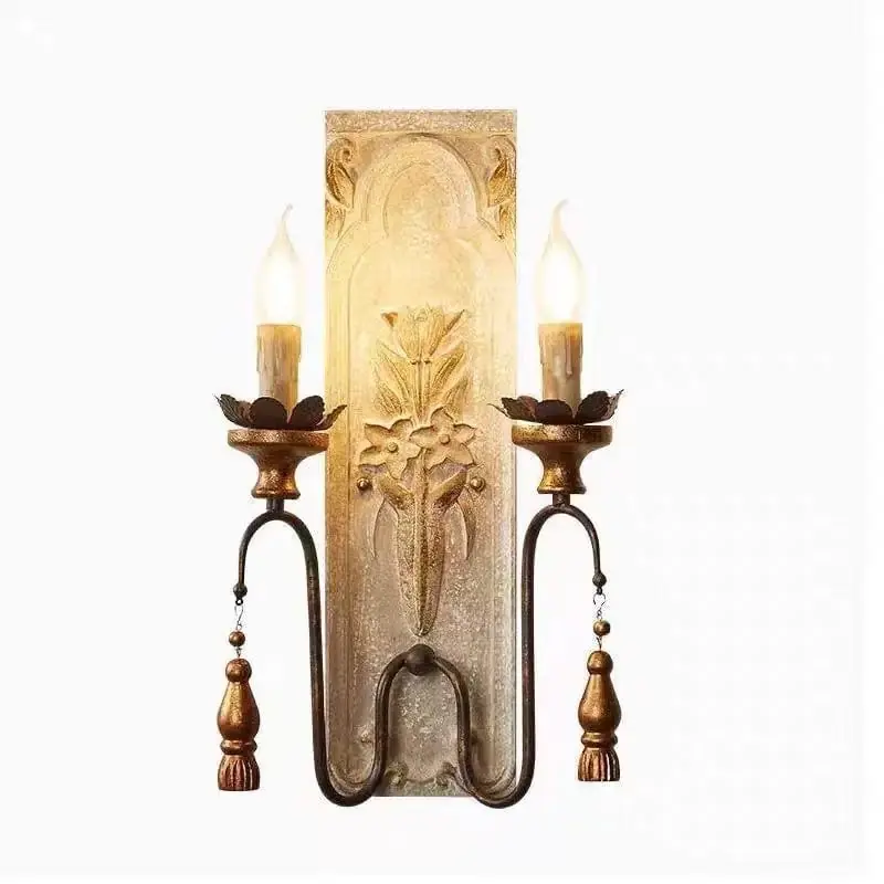 Applique murale American Heritage en bois massif vintage