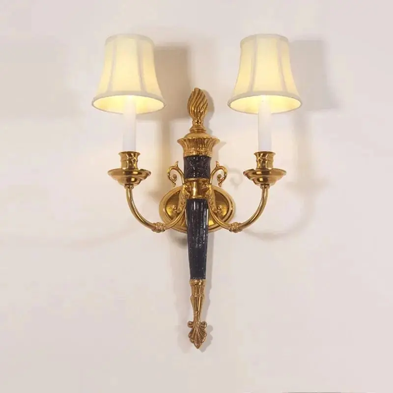 Applique Murale Double Tête Style Nordique en Cuivre LED Rétro - Nordic Glow