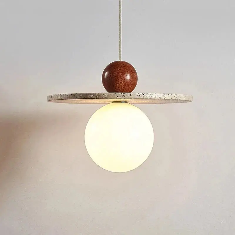 Suspension Nordique LED Chevet - Style Rétro Médiéval - Concepteur Niche Crème - Restaurant & Bar Art