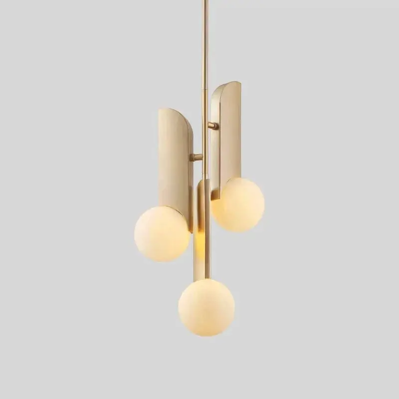 Suspension design chromée dorée nordique pour une chambre à coucher tendance