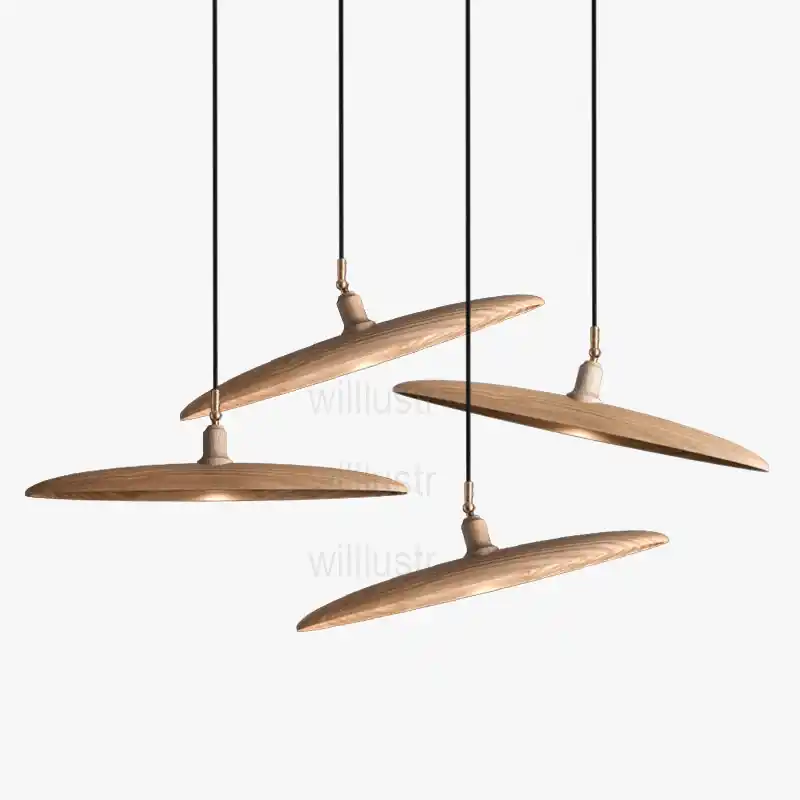 Suspension en bois - Lustre design minimaliste pour salle à manger, restaurant et hôtel