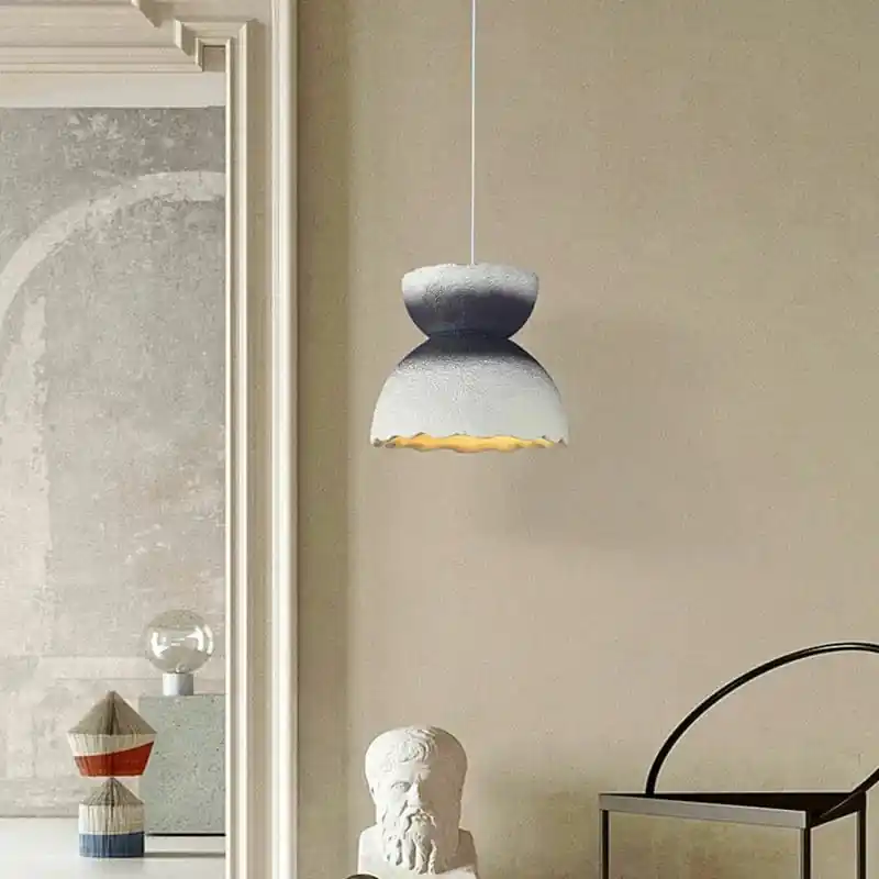 Suspension Nordique fait à la main pour une décoration LED Wabi Sabi dans une maison Loft