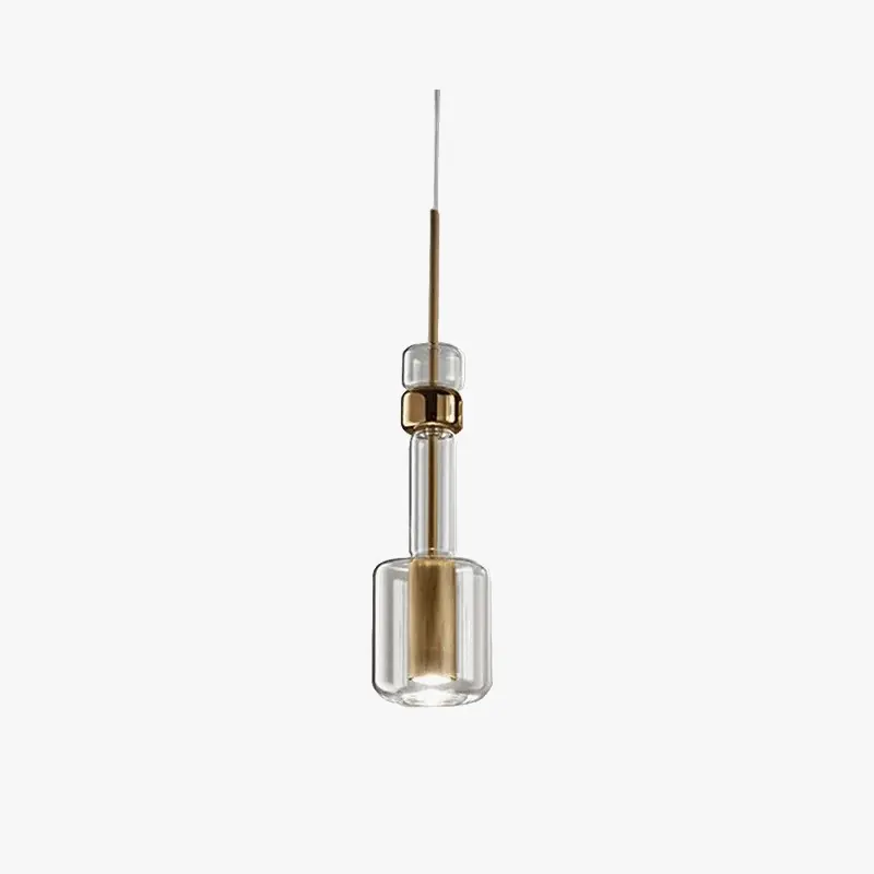 Suspension en verre transparent au design contemporain