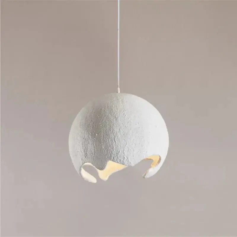Suspension Wabi Sabi Nordique en résine pour Restaurant Japonais à LED E27