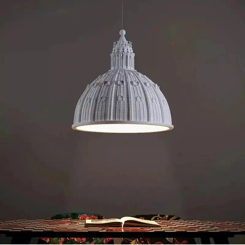 Suspension Lumières Italie Rétro en Résine Led St Paul's Église pour Salon Chambre Hôtel Hall Decor Luminaires