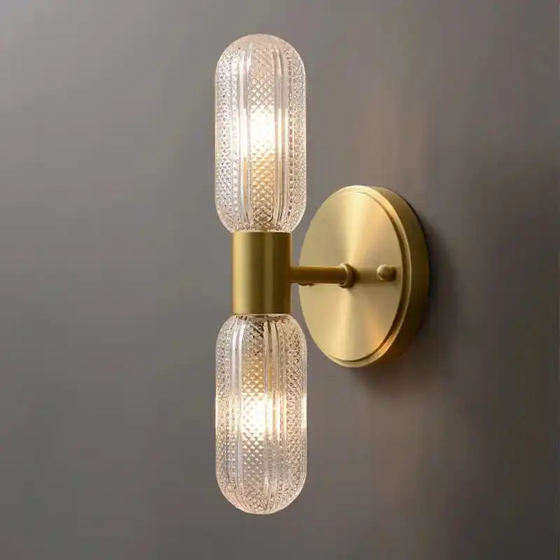 Applique Murale LED de Luxe pour Salon et Chambre - Éclairage d'Intérieur en Cuivre pour Maison et Escaliers