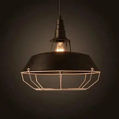 Suspension rétro industrielle avec lampe suspendue Vintage et ampoule Led E27 - Idéale pour le dortoir, la salle à manger, la cuisine ou le bar