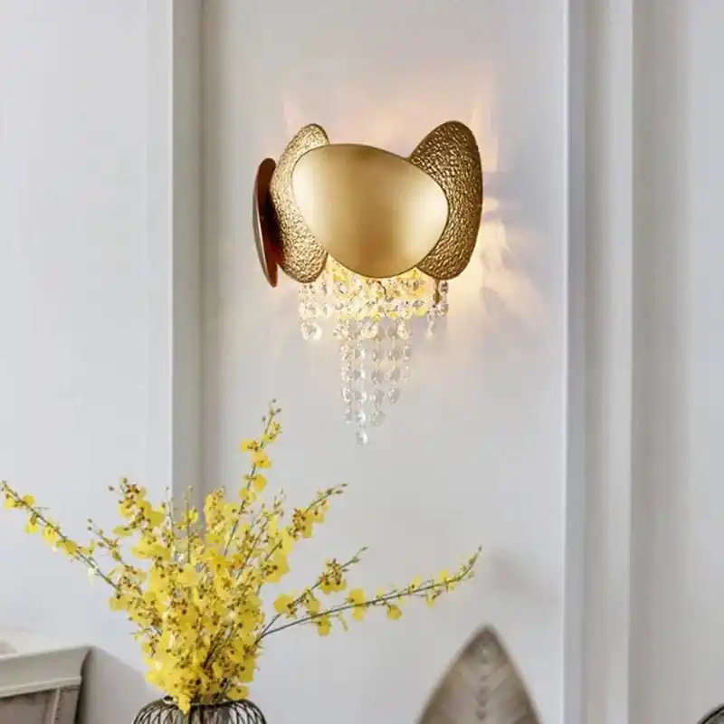 Applique murale en cristal Vintage de luxe créatif