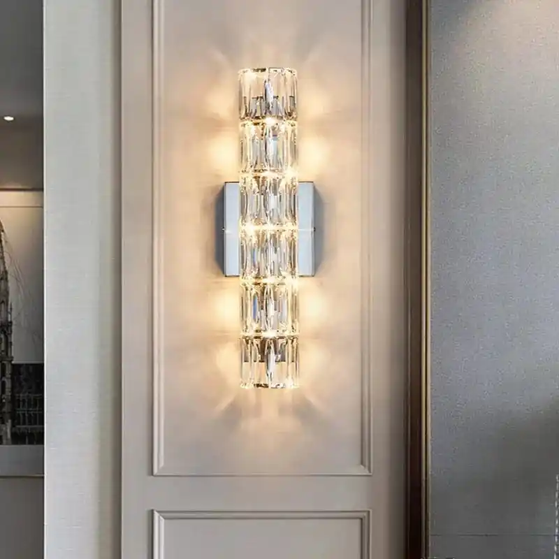 Applique murale de luxe en cristal contemporain