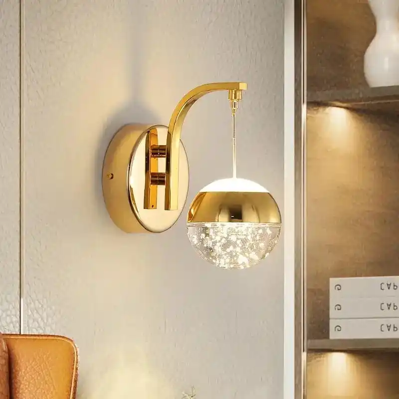 Applique murale LED en cristal doré Luxe Essentials
